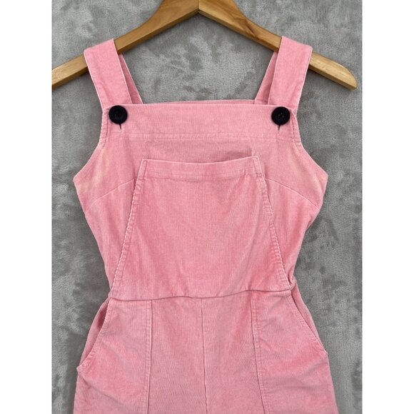 nooworks Pink Corduroy Overalls Made in USA Cotton Stretch Jumpsuit - Picture 3 of 15